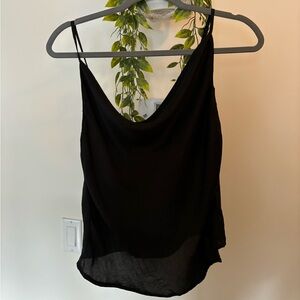 Black cowel neck tank top blouse
